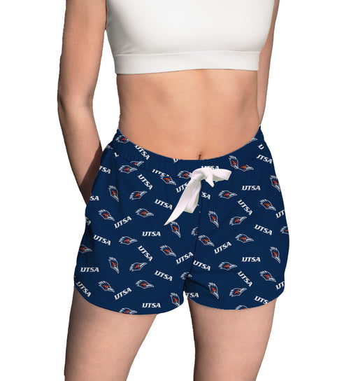 Texas at San Antonio Roadrunners Vive La Fete Game Day All Over Logo Womens Lounge Shorts