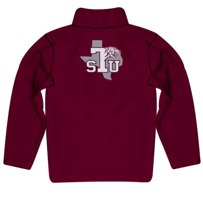 Texas Southern University Tigers Vive La Fete Game Day Solid Maroon Quarter Zip Pullover Sleeves - Vive La Fête - Online Apparel Store