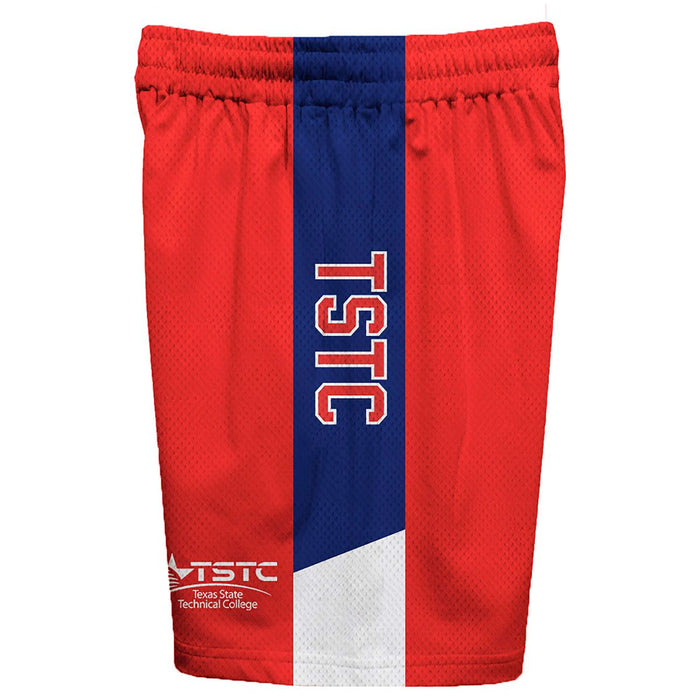 Texas State Technical College Vive La Fete Game Day Red Stripes Boys Solid Blue Athletic Mesh Short - Vive La Fête - Online Apparel Store