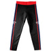 Texas State Technical College Vive La Fete Girls Game Day Black with Red Stripes Leggings Tights