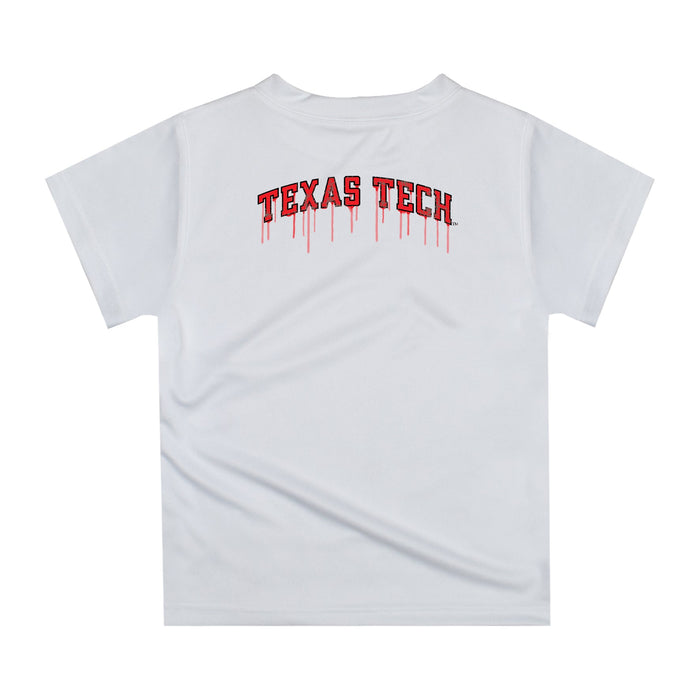 Texas Tech Red Raiders Original Dripping Football Helmet White T-Shirt by Vive La Fete - Vive La Fête - Online Apparel Store
