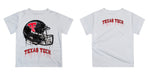 Texas Tech Red Raiders Original Dripping Football Helmet White T-Shirt by Vive La Fete - Vive La Fête - Online Apparel Store