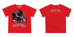 Texas Tech Red Raiders Original Dripping Football Helmet Red T-Shirt by Vive La Fete - Vive La Fête - Online Apparel Store