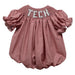 Texas Tech Red Raiders Smocked Red Cardinal Gingham Short Sleeve Girls Bubble