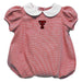 Texas Tech Red Raiders Embroidered Red Cardinal Gingham Baby Bubble Short Sleeve - Vive La Fête - Online Apparel Store