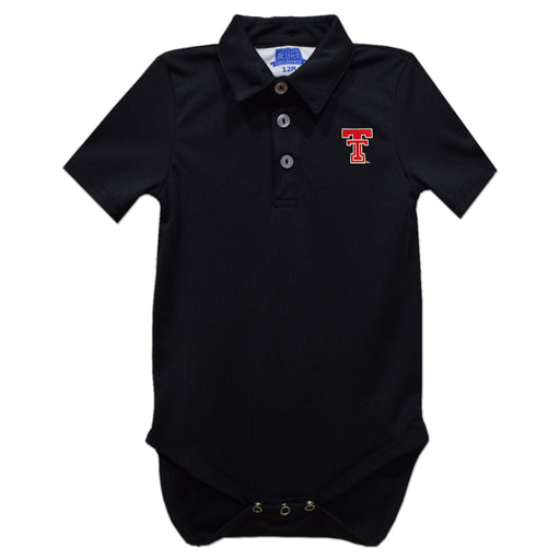 Texas Tech Red Raiders Embroidered Black Solid Knit Polo Bodysuit - Vive La Fête - Online Apparel Store