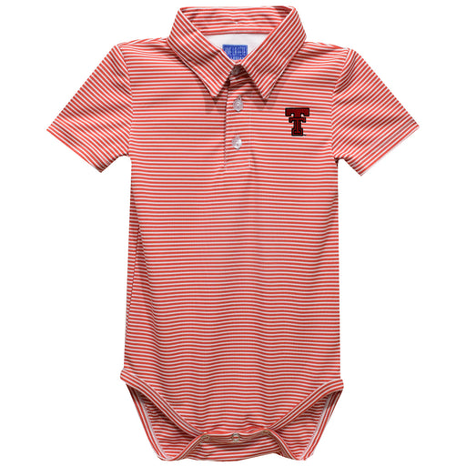 Texas Tech Embroidered Red Stripe Knit Polo Bodysuit - Vive La Fête - Online Apparel Store