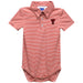 Texas Tech Embroidered Red Stripe Knit Polo Bodysuit - Vive La Fête - Online Apparel Store