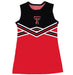 Texas Tech Red Raiders Sleeveless Cheerleader A Line Dress Black and Red