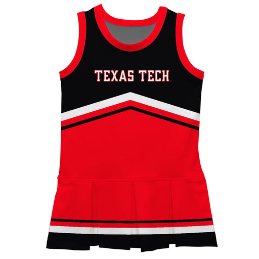 Texas Tech Red Raiders Vive La Fete Game Day Black and Red Sleeveless Chearleader Dress