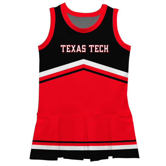 Texas Tech Red Raiders Vive La Fete Game Day Black and Red Sleeveless Chearleader Dress