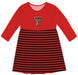 Texas Tech Red Raiders Vive La Fete Girls Game Day Long Sleeve Red Stripe on Skirt - Vive La Fête - Online Apparel Store