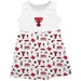 Texas Tech Red Raiders Sleeveless Tank Dress Girls White Repeat Print Hand Sketched Vive La Fete Impressions