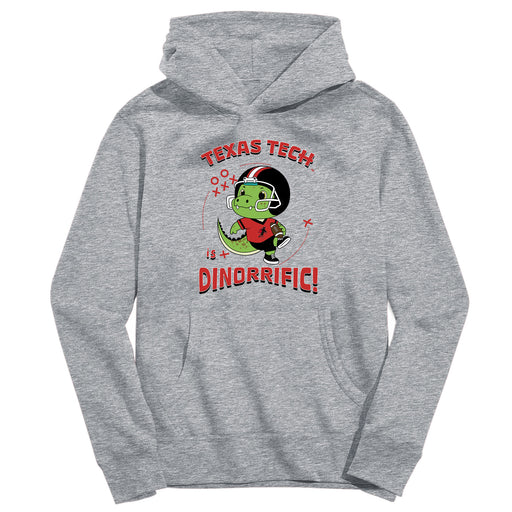 Texas Tech Red Raiders Dinorrific Heather Grey Cotton Youth Hoodie - Vive La Fête - Online Apparel Store
