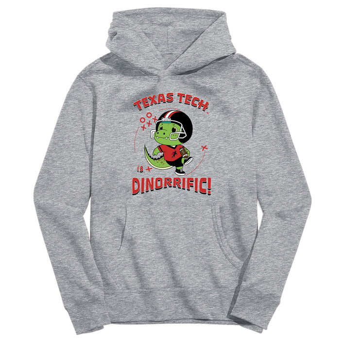 Texas Tech Red Raiders Dinorrific Heather Grey Cotton Youth Hoodie - Vive La Fête - Online Apparel Store