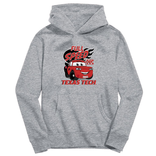 Texas Tech Red Raiders Full Speed Heather Grey Cotton Youth Hoodie - Vive La Fête - Online Apparel Store