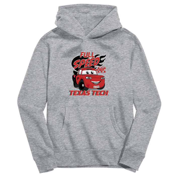 Texas Tech Red Raiders Full Speed Heather Grey Cotton Youth Hoodie - Vive La Fête - Online Apparel Store