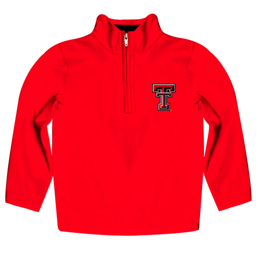 Texas Tech Red Raiders Vive La Fete Game Day Solid Red Quarter Zip Pullover Sleeves
