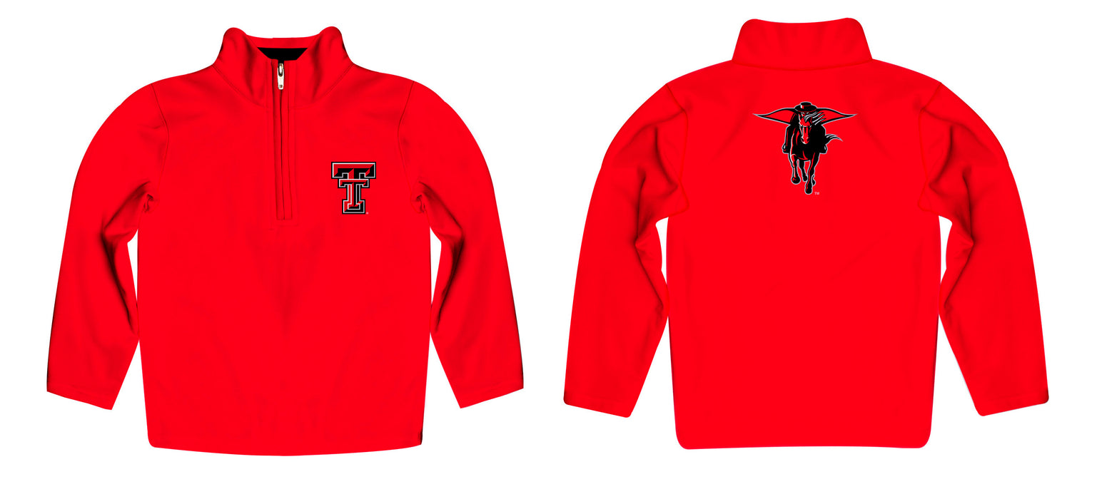 Texas Tech Red Raiders Vive La Fete Game Day Solid Red Quarter Zip Pullover Sleeves - Vive La Fête - Online Apparel Store