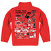 Texas Tech Red Raiders Hand Sketched Vive La Fete Impressions Artwork Red Boys Quarter Zip Pullover V1 - Vive La Fête - Online Apparel Store