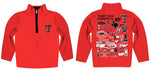 Texas Tech Red Raiders Hand Sketched Vive La Fete Impressions Artwork Red Boys Quarter Zip Pullover V1 - Vive La Fête - Online Apparel Store