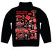 Texas Tech Red Raiders Hand Sketched Vive La Fete Impressions Artwork Black Boys Quarter Zip Pullover V1 - Vive La Fête - Online Apparel Store
