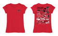 Texas Tech Red Raiders Hand Sketched Vive La Fete Impressions Artwork Girls Cotton Short Sleeve Tee - Vive La Fête - Online Apparel Store