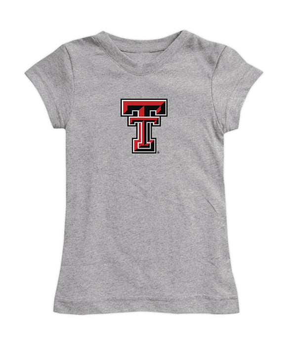 Texas Tech Red Raiders Girl´s Fitted Cotton T-shirt Grey