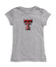 Texas Tech Red Raiders Girl´s Fitted Cotton T-shirt Grey