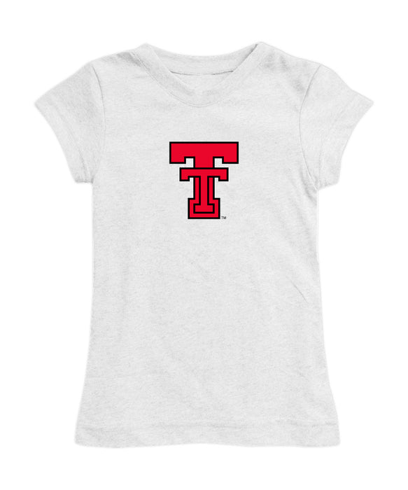 Texas Tech Red Raiders Girl´s Fitted Cotton T-shirt White - Vive La Fête - Online Apparel Store