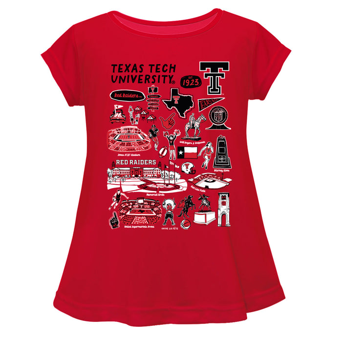 Texas Tech Red Raiders Vive La Fete Impressions Artwork Short Sleeve Top