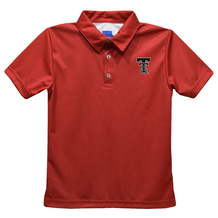 Texas Tech Red Raiders Embroidered Red Short Sleeve Youth Polo Box Shirt - Vive La Fête - Online Apparel Store