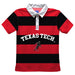 Texas Tech Red Raiders Stripes Short Sleeve Polo Box Shirt Red and Black - Vive La Fête - Online Apparel Store