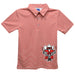 Texas Tech Red Raiders Stripes Short Sleeve Polo Box Shirt Red Cardinal