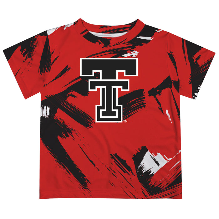 Texas Tech Red Raiders Vive La Fete Boys Game Day Red Short Sleeve Tee Paint Brush - Vive La Fête - Online Apparel Store