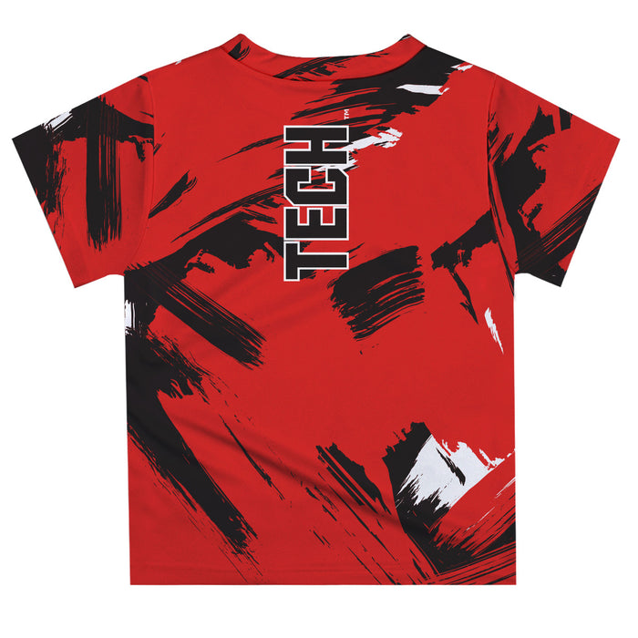 Texas Tech Red Raiders Vive La Fete Boys Game Day Red Short Sleeve Tee Paint Brush