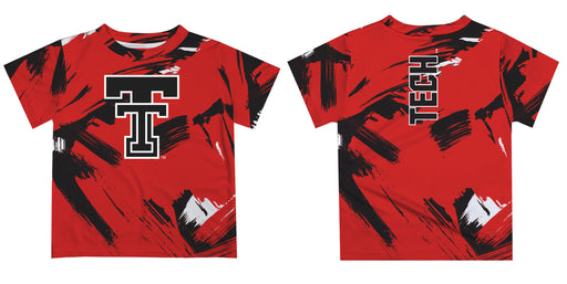 Texas Tech Red Raiders Vive La Fete Boys Game Day Red Short Sleeve Tee Paint Brush - Vive La Fête - Online Apparel Store