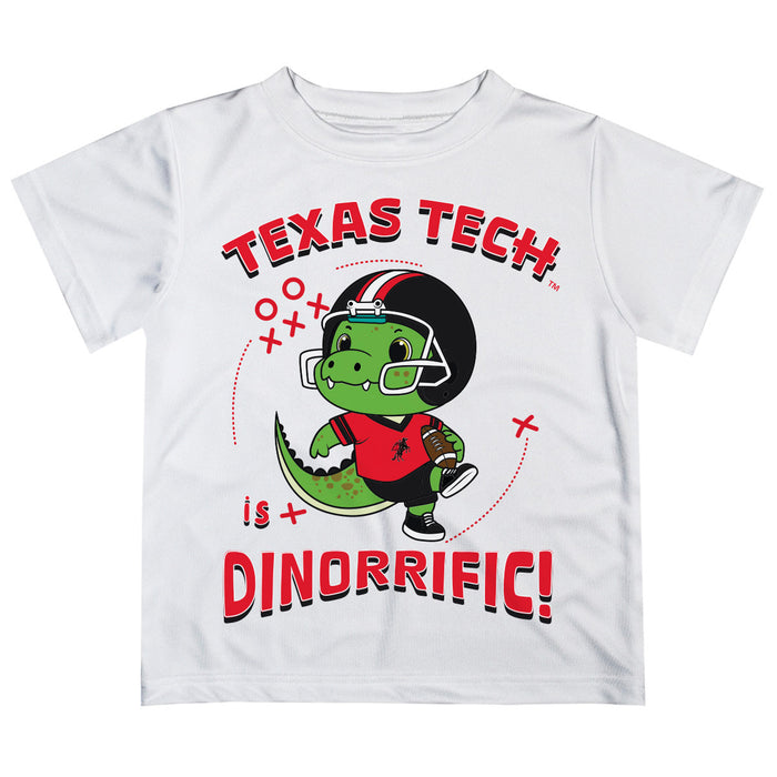 Texas Tech Red Raiders Vive La Fete Dinorrific Boys Game Day White Short Sleeve Tee - Vive La Fête - Online Apparel Store