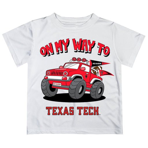 Texas Tech Red Raiders Vive La Fete Monster Truck Boys Game Day White Short Sleeve Tee