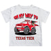 Texas Tech Red Raiders Vive La Fete Monster Truck Boys Game Day White Short Sleeve Tee