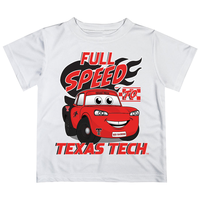 Texas Tech Red Raiders Vive La Fete Toy Racing Car Boys Game Day White Short Sleeve Tee - Vive La Fête - Online Apparel Store