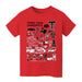 Texas Tech Red Raiders Hand Sketched Vive La Fete Impressions Artwork Red Cotton Short Sleeve V-Neck Tshirt