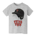 Texas Tech Red Raiders Original Dripping Baseball Helmet Grey Cotton T-Shirt  by Vive La Fete