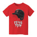 Texas Tech Red Raiders Original Dripping Baseball Helmet Red T-Shirt Cotton by Vive La Fete