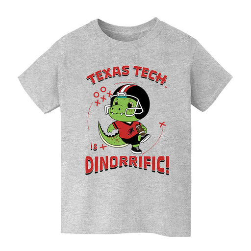 Texas Tech Red Raiders Vive La Fete Dinorrific Heather Grey Cotton Short Sleeve Tee