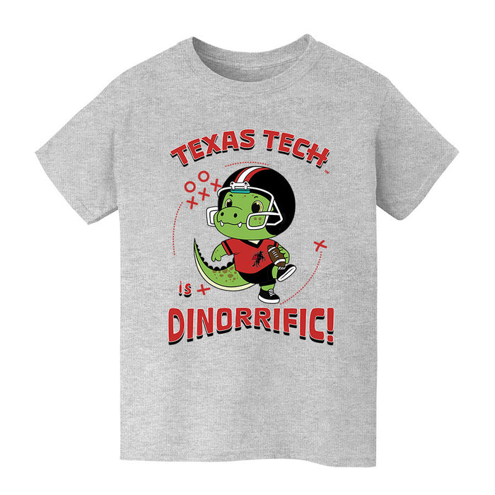 Texas Tech Red Raiders Vive La Fete Dinorrific Heather Grey Cotton Short Sleeve Tee
