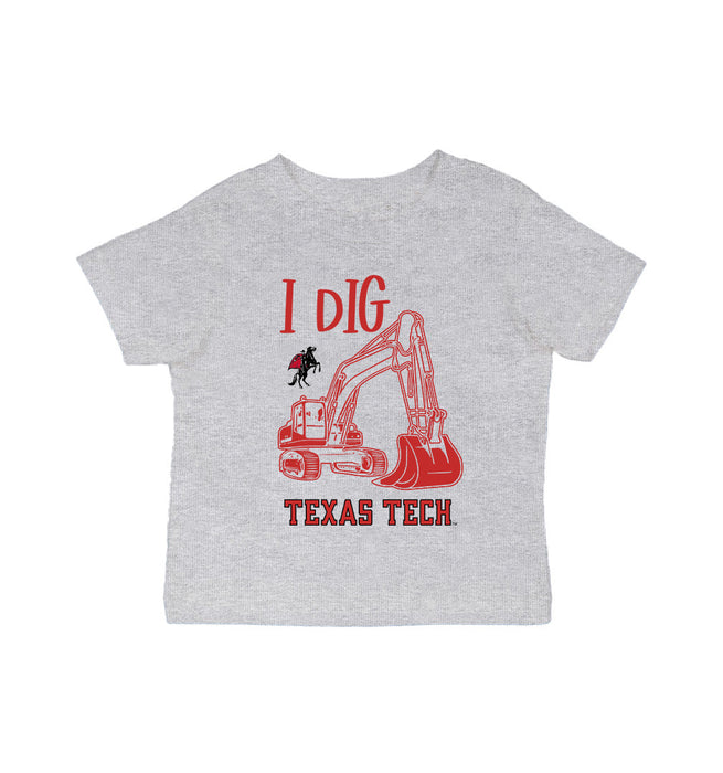 Texas Tech Red Raiders Vive La Fete Excavator Heather Grey Cotton Short Sleeve Tee