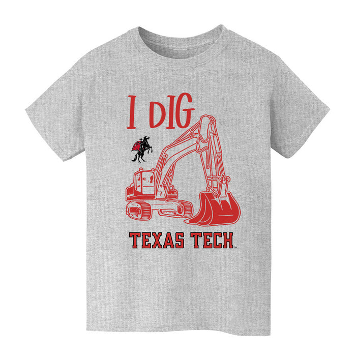 Texas Tech Red Raiders Vive La Fete Excavator Heather Grey Cotton Short Sleeve Tee