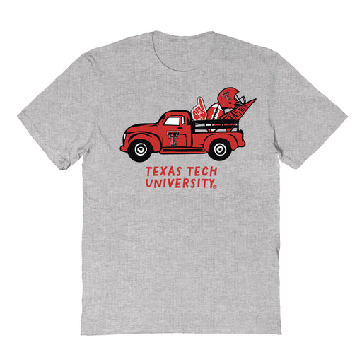 Texas Tech Red Raiders Hand Sketched Vive La Fete Impressions Truck Kids Grey Cotton T-shirt