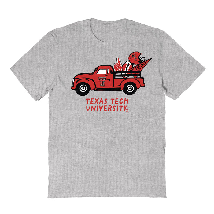 Texas Tech Red Raiders Hand Sketched Vive La Fete Impressions Truck Kids Grey Cotton T-shirt